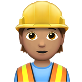 Construction Worker: Medium Skin Tone for Apple iOS 18.4