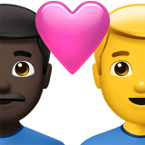 Parella amb cor - Home: pell fosca, home: sense to de pell per Apple iOS 18.4