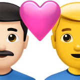 Parella amb cor - Home: pell clara, home: sense to de pell per Apple iOS 18.4