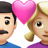 第心形情侣 - 男人：较浅肤色，女人：中浅肤色号为第Apple iOS 18.4号