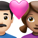 Parella Amb Cor - Home: Pell Clar, Dona: Pell Mitjà per Apple iOS 18.4