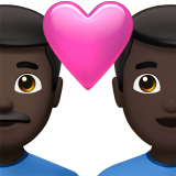 Par med hjerte: mand, mand og mørk teint for Apple iOS 18.4