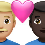Coppia Con Cuore: Uomo, Uomo, Carnagione Abbastanza Chiara, Carnagione Scura per Apple iOS 18.4