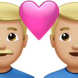 Par med hjerte: mand, mand og medium til lys teint for Apple iOS 18.4