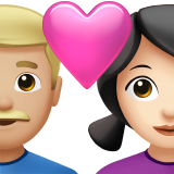 第心形情侣 - 男人：中浅肤色，女人：浅肤色号为第Apple iOS 18.4号