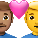 Pár se srdcem – muž: střední tón pleti, muž: žádný tón pleti pro Apple iOS 18.4