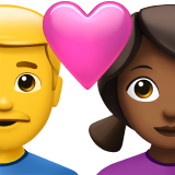 第心形情侣 - 男士：无肤色，女士：中深肤色号为第Apple iOS 18.4号
