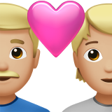 Parella Amb Cor: Home, Persona, Pell Mitjà Clara per Apple iOS 18.4