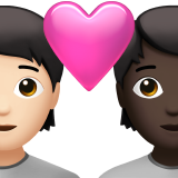 Par med hjerte: voksen, voksen, lys teint og mørk teint for Apple iOS 18.4