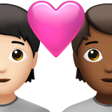 Coppia Con Cuore: Persona, Persona, Carnagione Chiara, Carnagione Abbastanza Scura per Apple iOS 18.4