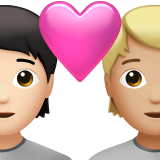Casal Apaixonado: Pessoa, Pessoa, Pele Clara, Pele Morena Clara para Apple iOS 18.4