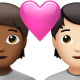 Coppia Con Cuore: Persona, Persona, Carnagione Abbastanza Scura, Carnagione Chiara per Apple iOS 18.4