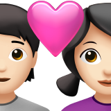 Pár Se Srdcem: osoba, žena, světlý tón pleti pro Apple iOS 18.4