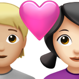 Parella Amb Cor: Persona, Dona, Pell Mitjà Clara, Pell Clara per Apple iOS 18.4