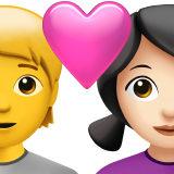 Pasangan Dengan Hati: Orang, Wanita, Tanpa Warna Kulit, Warna Kulit Cerah untuk Apple iOS 18.4