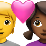 Kalpli Çift: Kişi, Kadın, Ten Rengi Yok, Orta-Koyu Ten Rengi için Apple iOS 18.4