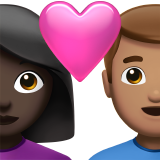 Coppia Con Cuore: Donna, Uomo, Carnagione Scura, Carnagione Olivastra per Apple iOS 18.4