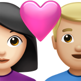 Casal Apaixonado: Mulher, Homem, Pele Clara, Pele Morena Clara para Apple iOS 18.4