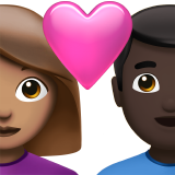 Coppia Con Cuore: Donna, Uomo, Carnagione Olivastra, Carnagione Scura per Apple iOS 18.4