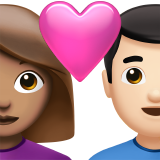 Coppia Con Cuore: Donna, Uomo, Carnagione Olivastra, Carnagione Chiara per Apple iOS 18.4