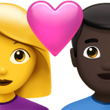 Parella amb cor - Dona: Sense pell, Home: pell fosca per Apple iOS 18.4