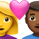 Parella Amb Cor - Dona: Sense To de Pell, Home: Pell Mitjà-Fscura per Apple iOS 18.4