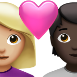 Parella Amb Cor: Dona, Persona, Pell Mitjà Clara, Pell Fosca per Apple iOS 18.4