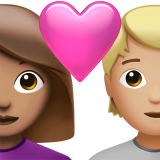 Kalpli Çift: Kadın, Kişi, Orta Cilt Tonu, Orta-Açık Cilt Tonu için Apple iOS 18.4