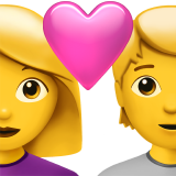 Parella amb cor: dona, persona per Apple iOS 18.4