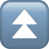 Dubbla uppåtpilar för Apple iOS 18.4