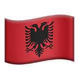 Flag: Albania for Apple iOS 18.4