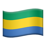 Vlajka: Gabon pro Apple iOS 18.4