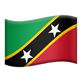 Bandera: St. Kitts i Nevis per Apple iOS 18.4