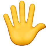 Hand with Fingers Splayed for Apple iOS 18.4