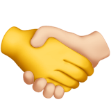 Handshake: Žádný tón pleti, světlý tón pleti pro Apple iOS 18.4