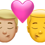 Öpücük - Erkek: Orta-Açık Cilt Tonu, Erkek: Cilt Tonu Yok için Apple iOS 18.4