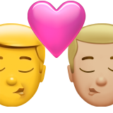 Öpücük - Erkek: Cilt Tonu Yok, Erkek: Orta-Açık Cilt Tonu için Apple iOS 18.4