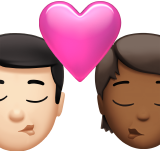 Φιλί: Άνδρας, Πρόσωπο, Ανοιχτός τόνος επιδερμίδας, Μεσαίος-Σκούρος τόνος επιδερμίδας για Apple iOS 18.4