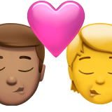 Φιλί: Άνδρας, Πρόσωπο, Μέτριος τόνος δέρματος, Χωρίς τόνο δέρματος για Apple iOS 18.4