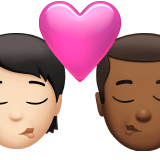 Φιλί: Πρόσωπο, Άνδρας, Ανοιχτός τόνος επιδερμίδας, Μεσαίος-Σκούρος τόνος δέρματος για Apple iOS 18.4