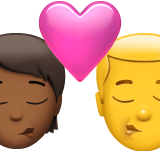Bacio: Persona, Uomo, Carnagione medio-scura, Nessuna carnagione per Apple iOS 18.4
