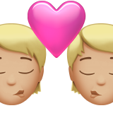 Cium: Orang, Orang, Ton Kulit Sederhana Cerah untuk Apple iOS 18.4