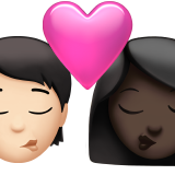 Φιλί: Πρόσωπο, Γυναίκα, Ανοιχτόχρωμος τόνος δέρματος, Σκούρο Δέρμα για Apple iOS 18.4