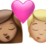 Φιλί: Γυναίκα, Πρόσωπο, Μεσαίου τόνου Επιδερμίδας, Μεσαίου-Ανοικτού τόνου δέρματος για Apple iOS 18.4