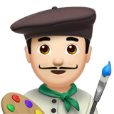 Άντρας καλλιτέχνης: ανοιχτόχρωμος τόνος δέρματος για Apple iOS 18.4