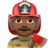 Man Firefighter: Medium-Dark Skin Tone per Apple iOS 18.4