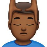 Masáž muže: Středně tmavý odstín pleti pro Apple iOS 18.4