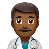 عامل بقطاع الصحة: بشرة بلون معتدل مائل للغامق لـ Apple iOS 18.4