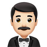 Mies smokissa: Vaalea ihonväri varten Apple iOS 18.4