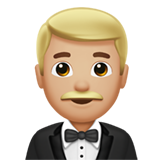 Mies smokissa: keskivaalea ihonväri varten Apple iOS 18.4